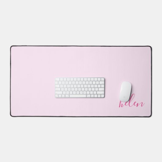 Script Naam Classic Roze op Roze Gepersonaliseerd Bureaumat (Keyboard & Muis)