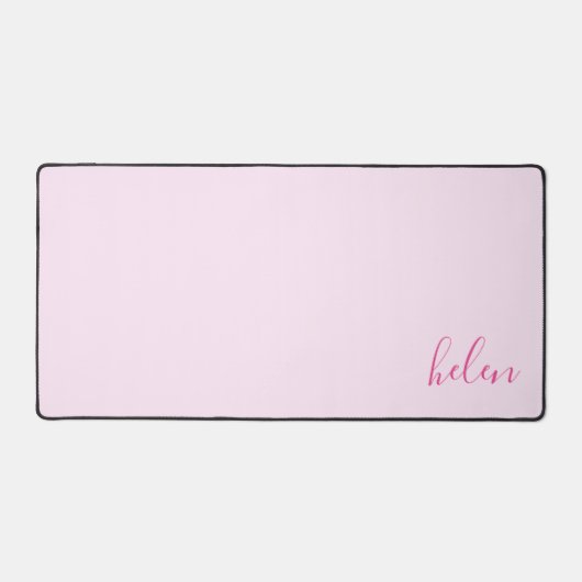 Script Naam Classic Roze op Roze Gepersonaliseerd Bureaumat (Voorkant)