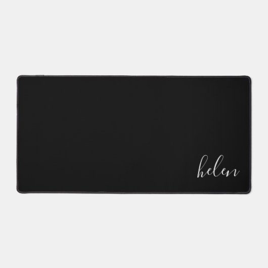 Script Naam Classic Zwart-Wit Gepersonaliseerd Bureaumat (Voorkant)