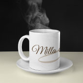 Script naam en initiaal (monogram) wit 15 oz koffiemok