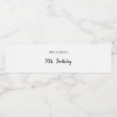 Script Naam & Evenement voor verjaardagsbruiloften Waterfles Etiket (Enkel label)