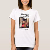 Script Naam Foto Klas van 2026 Wit T-shirt (Voorkant)