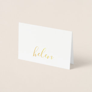 Script Naam Gepersonaliseerd  Folie Kaarten