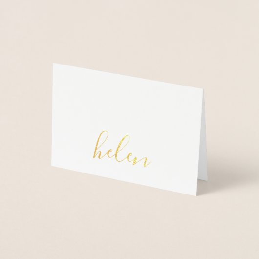 Script Naam Gepersonaliseerd  Folie Kaarten (Voorkant)