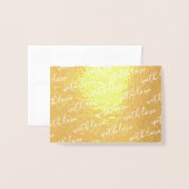 Script Naam Gepersonaliseerd  Folie Kaarten (Met envelop)