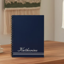 Script Naam Minimalistisch Navy Blau