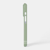Script Naam Minimalistische Groene Eucalyptus iPhone Hoesje (Linkerkant)