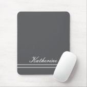 Script Naam Minimalistische Koolgrijs Muismat (Met muis)