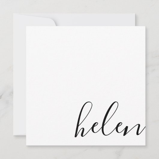 script naam notitiekaartje (Voorkant)