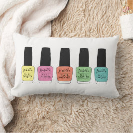 Script Naam op Nail Polish Flessen Kussen