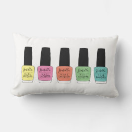 Script Naam op Nail Polish Flessen Kussen
