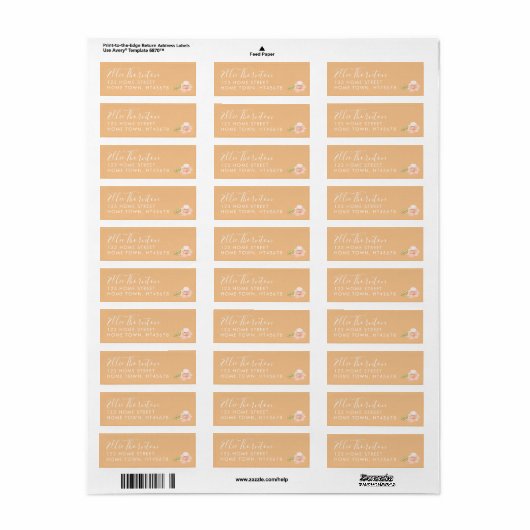 Script Naam Retouradres Etiket (Full Sheet)