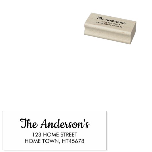 Script Naam Retouradres Rubberstempel (Gestempeld)