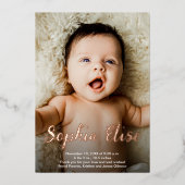 Script Naam Verticale foto's Geboorte Aankondiging (Voorkant)