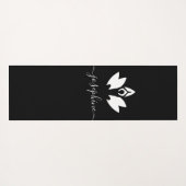 Script Naam Yoga Pose Lotus Gepersonaliseerd Yogamat (Achterkant (horizontaal))