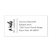 Script Nagelstudio Naam Adres Zelfinktende Stempel (Design)