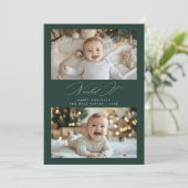 Script Nailed it Kids 2 Foto Kerstmis Groen  Feestdagenkaart (Staand voorkant)