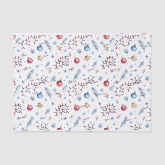 Script Name 3 Sheets Tissue Paper Whimsy Christmas Tissuepapier (Voorkant)