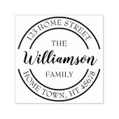 Script Name Circle Return-adres Zelfinktende Stempel (Design)