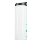 Script Name Coffee Tumbler Custom Gift Blauwgroen Thermosbeker (Gedraaid links)