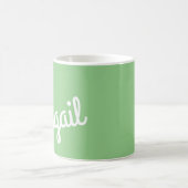 Script Name Custom Cadeage Green Coffee Mok (Center)