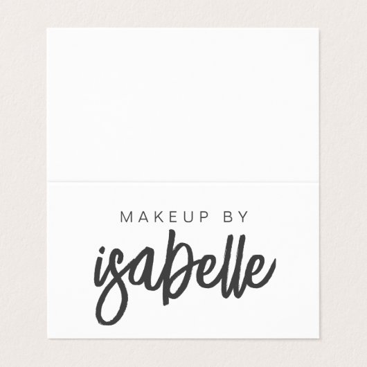 Script Name Make-up Artist Visitekaartje (Buitenkant ongevouwen)