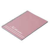 Script Name Minimalist Dusty Rose Notitieboek (Linkerzijde)