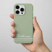Script Name Minimalist Green Eucalyptus Case-Mate iPhone Case