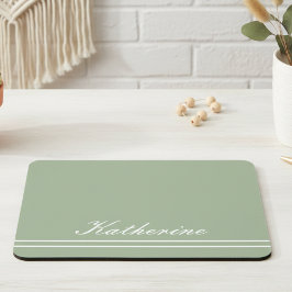 Script Name Minimalist Green Eucalyptus Muismat