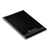 Script Name Minimalist Midnight Black Notitieboek (Rechterzijde)