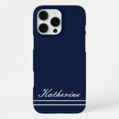 Script Name Minimalist Navy Blue iPhone Hoesje (Achterkant)