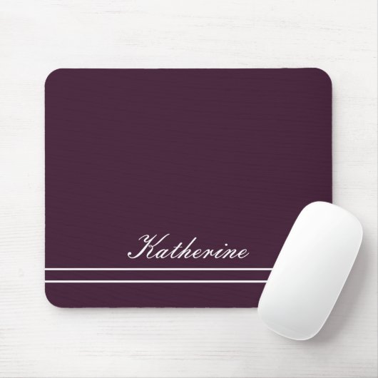 Script Name Minimalist Plum Muismat (Met muis)