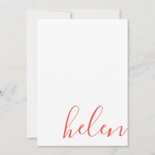 Script Name Note Card Notitiekaartje