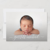 Script Name Photo Baby Birth Announements (Voorkant)