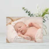 Script Name Photo Birth Announement (Staand voorkant)