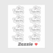 Script Name Sticker met hart Vinyl Sticker (Vel)