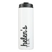 Script Name Tea Tumbler Custom Gift in Black Thermosbeker (Voorkant)