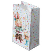 Script Name Waterverf Bunny Easter Pattern Klein Cadeauzakje (Achterkant Gekanteld)