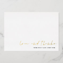 Script Name Wedding Hartelijk dank! Luxe Folie Folie Uitnodiging