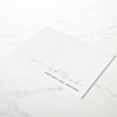 Script Name Wedding Hartelijk dank! Luxe Folie Folie Uitnodiging (Gedraaid)