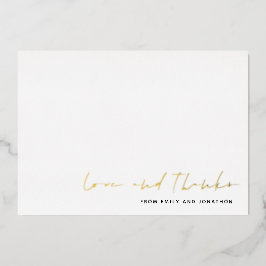 Script Name Wedding Hartelijk dank! Luxe Folie Uitnodiging