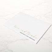 Script Name Wedding Hartelijk dank! Luxe Folie Uitnodiging (Gedraaid)