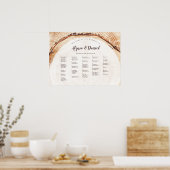 Script Namen Rustieke Bruiloft Boom ringen zitplaa Poster (Keuken)