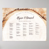 Script Namen Rustieke Bruiloft Boom ringen zitplaa Poster (Voorkant)