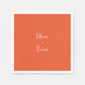 Script Namen Sinaasappel Bruiloft Cocktail servett Servet (Voorkant)