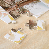 Script names 4 foto-collage grid florale bruiloft legpuzzel (Zijkant)