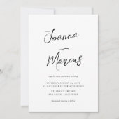 Script Names Simple Minimal Casual Wedding Invite Kaart (Voorkant)