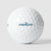 Script Navy Blauwe Naam  Golfballen (Voorkant)