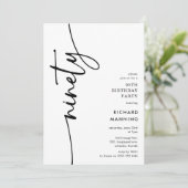 Script Negentigste Verjaardag Kaart (Staand voorkant)