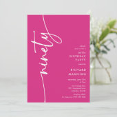 Script Negentigste Verjaardag Kaart (Staand voorkant)